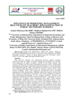 Influence of personnel management practices on teachers' job satisfaction in public secondary schools
