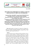 The employee performance implication of job crafting in private universities