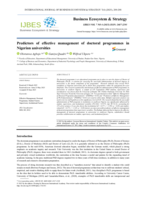 Predictors of effective management of doctoral programmes in Nigerian universities