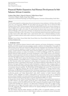 Financial market expansion and human development In sub- Saharan African countries