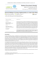 Internal challenges of strategy implementation at a South Africa bank