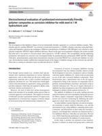Electrochemical evaluation of synthesized environmentally friendly polymer composites as corrosion inhibitor for mild steel in 1&nbsp;M hydrochloric acid
