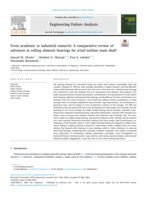 From academic to industrial research: A comparative review of advances in rolling element bearings for wind turbine main shaft