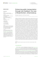 Enhancing public transportation through user feedback : the case of Braamfontein, Johannesburg