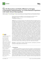 How do researchers and public officials co-navigate e-Participation implementation? An action-research experience with South African municipalities