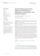 Social infrastructure service delivery in South Africa : a bibliometric, visualization, and thematic analysis