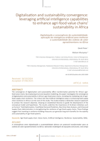 Digitalisation and sustainability convergence : leveraging artificial intelligence capabilities to enhance agri-food value chains' sustainability in Africa