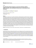 Decarbonising urban transport : an overview of electric vehicles, public transport, and sustainable infrastructure in achieving net-zero emissions