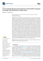 Service quality barriers encountered in urban public transport by people with disability in South Africa