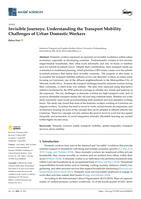 Invisible journeys : Understanding the transport mobility challenges of urban domestic workers