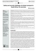 Safety and security challenges of scholar transport in South Africa : An overview
