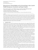 Responsiveness of stock market in US, UK and China to the Covid-19 health emergencies : Asymmetric and impact analysis