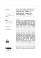 Chief with a double agenda : Unravelling the puzzle to Buthelezi's animosity towards Mzala Nxumalo