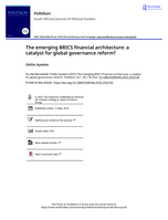 The emerging BRICS financial architecture : a catalyst for global governance reform?