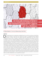  Civil society under democracy : An overview of non-governmental organisation activity in supporting South African whistleblowers
