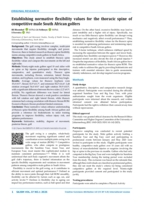 Establishing normative flexibility values for the thoracic spine of competitive male South African golfers