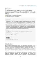 The influence of coaching on the career trajectories of african female ceos in South Africa