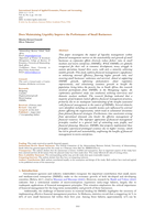 Does maintaining liquidity improve the performance of small businesses
