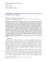 IPSAS adoption, technological innovations and good governance : Catalysts for public sector sustainability