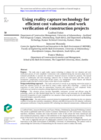 Using reality capture technology for efficient cost valuation and work verification of construction projects