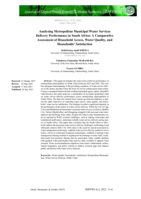 Analysing metropolitan municipal water services delivery performance in South Africa : A comparative assessment of household access, water quality, and households' satisfaction