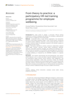 From theory to practice: a participatory HR-led training programme for employee wellbeing