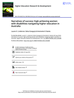 Narratives of success: high-achieving women with disabilities navigating higher education in Australia