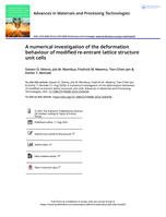 A numerical investigation of the deformation behaviour of modified re-entrant lattice structure unit cells