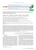 Energy potential of biochar from slow pyrolysis of mixed tree leaves in a pilot-scale fixed-bed reactor