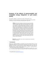 Analysis of the effects of electromobility and renewable energy integration on grid power quality