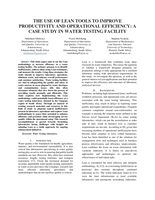 The use of lean tools to improve productivity and operational efficiency : A case study in water testing facility