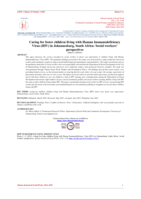  Caring for foster children living with Human Immunodeficiency Virus (HIV) in Johannesburg, South Africa : Social workers' perspectives