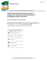 Rethinking academic identity : scholars as catalysts for institutional transformation in Zimbabwean higher education
