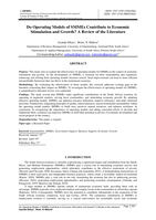  Do operating models of SMMEs contribute to economic stimulation and growth? A review of the literature