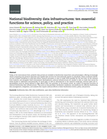National biodiversity data infrastructures: ten essential functions for science, policy, and practice