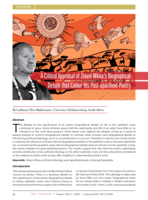 A critical appraisal of Zolani Mkiva’s biographical details that colour his post-apartheid poetry