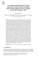 Leveraging ensemble machine learning approaches to predict measles vaccination status among children under five : Insights from the 2019 Zimbabwe MICS