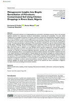 Metagenomic insights into biopile remediation of petroleum-contaminated soil using chicken droppings in rivers state, Nigeria