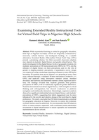 Examining extended reality instructional tools for virtual field trips in Nigerian high schools