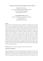  Digital twins in supply chain : Research hotspots and future trajectories