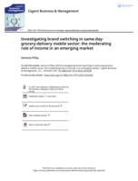 Investigating brand switching in same-day-grocery-delivery mobile sector: the moderating role of income in an emerging market