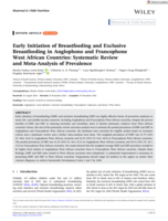 Early initiation of breastfeeding and exclusive breastfeeding in Anglophone and Francophone West African countries : Systematic review and meta‐analysis of prevalence