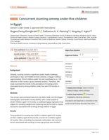 Concurrent stunting among under-five children in Egypt