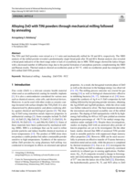 Alloying ZnO with TiNi powders through mechanical milling followed by annealing