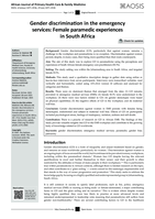 Gender discrimination in the emergency services : Female paramedic experiences in South Africa