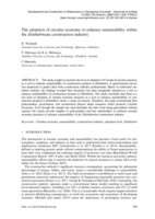 The adoption of circular economy to enhance sustainability within the Zimbabwean construction industry