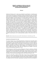 Remote learning in virtual biology education : science process skills acquisition in microscopy