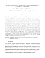 Teachers' instructional design skills, students' perception, and mathematics achievement