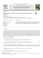 Open boundary conditions for nonlinear initial boundary value problems