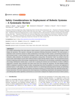 Safety considerations in deployment of robotic systems - A systematic review